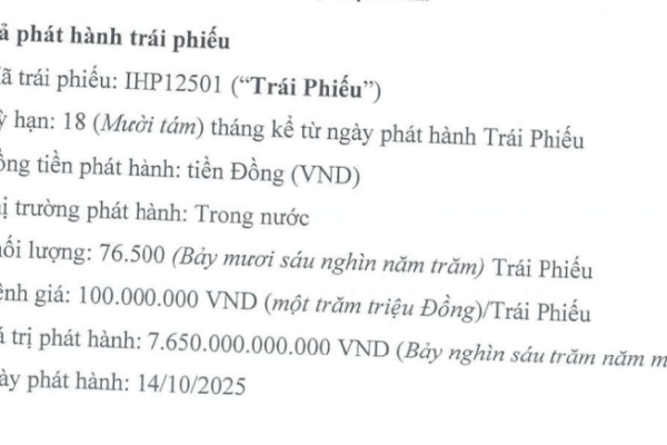 7.650 tỷ đồng trái phiếu ‘đổ’ về một doanh nghiệp kín tiếng