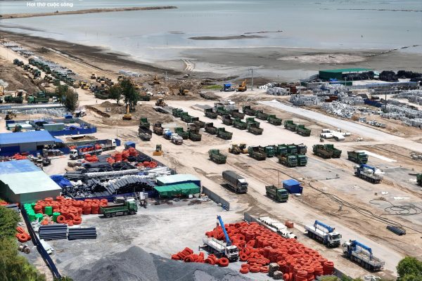 Toàn cảnh siêu dự án lấn biển Cần Giờ sau gần nửa năm khởi công