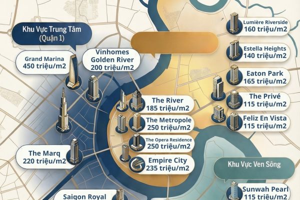 Chung cư siêu sang TPHCM chạm mốc 450 triệu đồng/m2 gây choáng